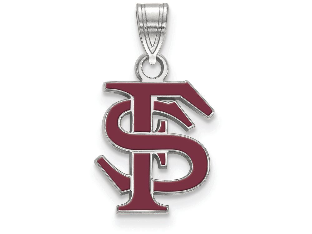 Logoart 925 Sterling Silver Florida State University Medium Enamel Pendant