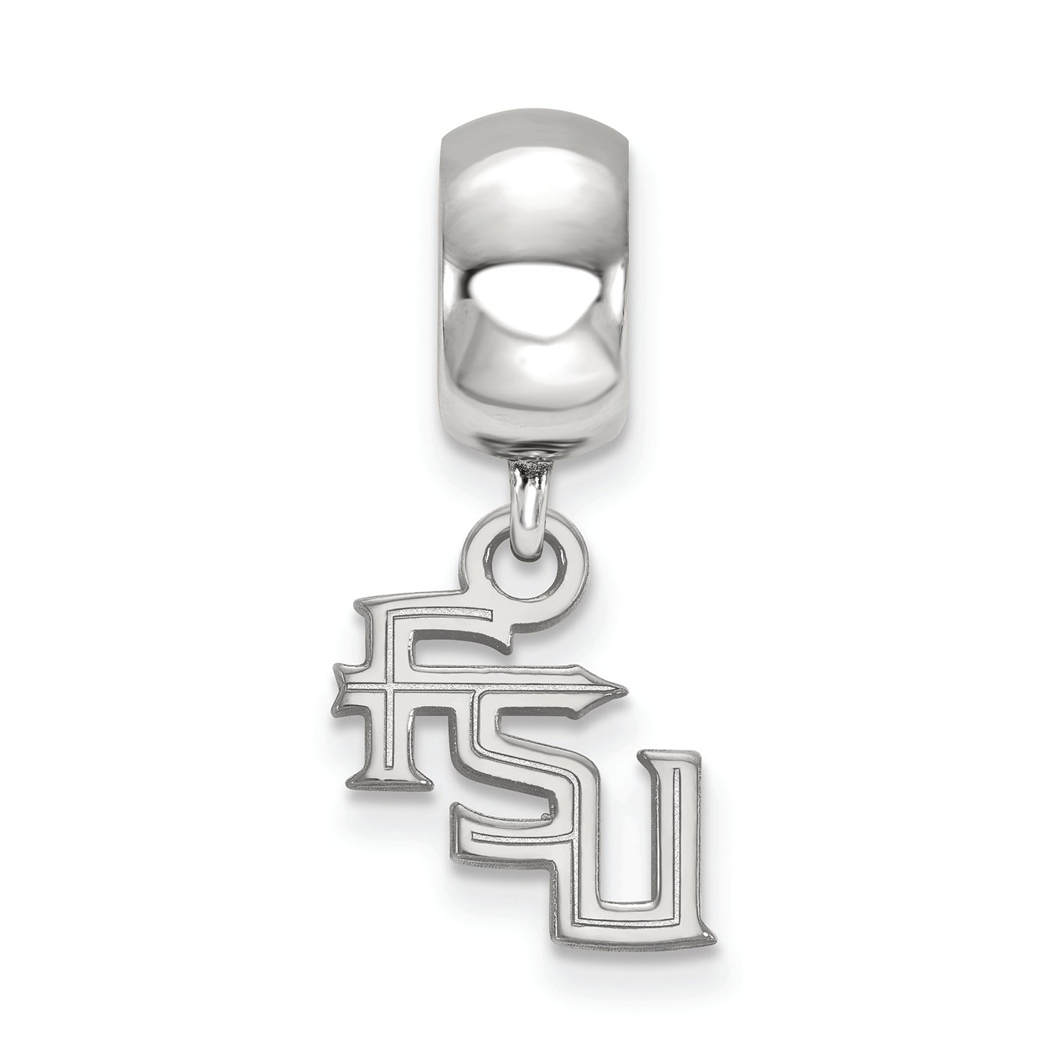 Logoart 925 Sterling Silver Florida State University Extra Small Dangle Bead Charm