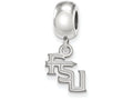 Logoart 925 Sterling Silver Florida State University Extra Small Dangle Bead Charm