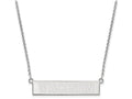 Logoart 925 Sterling Silver University Of Wisconsin Small Bar Necklace