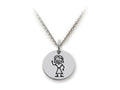 Family Values 925 Sterling Silver Mom Disc Pendant Necklace - Chain Included