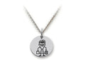 Family Values 925 Sterling Silver Shopping Mom Disc Pendant Necklace - Chain Included