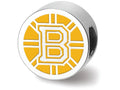 Logoart 925 Sterling Silver Boston Bruins b Primary Enameled Extruded Logo Bead
