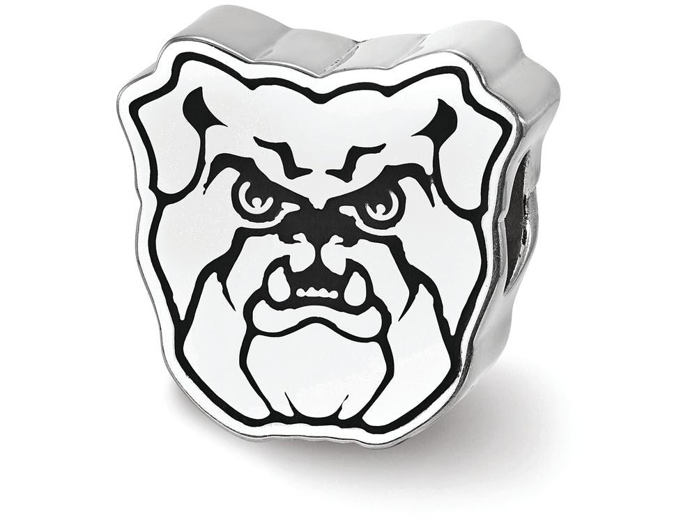 Logoart 925 Sterling Silver Butler University Bulldog Head Enameled Bead