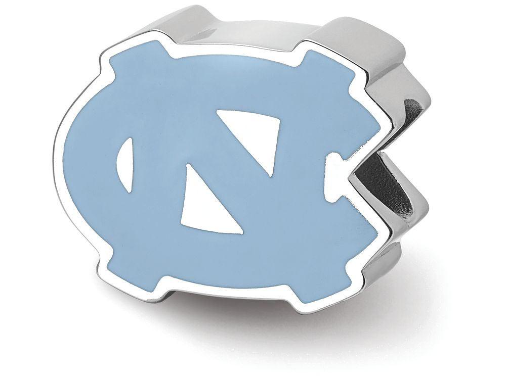 Logoart 925 Sterling Silver University Of North Carolina 1-sided Enameled Bead
