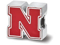Logoart 925 Sterling Silver University Of Nebraska N Enameled Bead