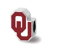 Logoart 925 Sterling Silver The University Of Oklahoma 1-sided Enameled Bead
