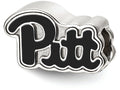 LogoArt Sterling Silver University Of Pittsburgh Pitt Script Enameled Logo Bead Charm