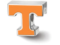 LogoArt Sterling Silver University Of Tennessee Men's Athletic T Enameled Logo Bead Charm