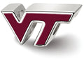LogoArt Sterling Silver Virginia Tech VT Enameled Logo Bead Charm