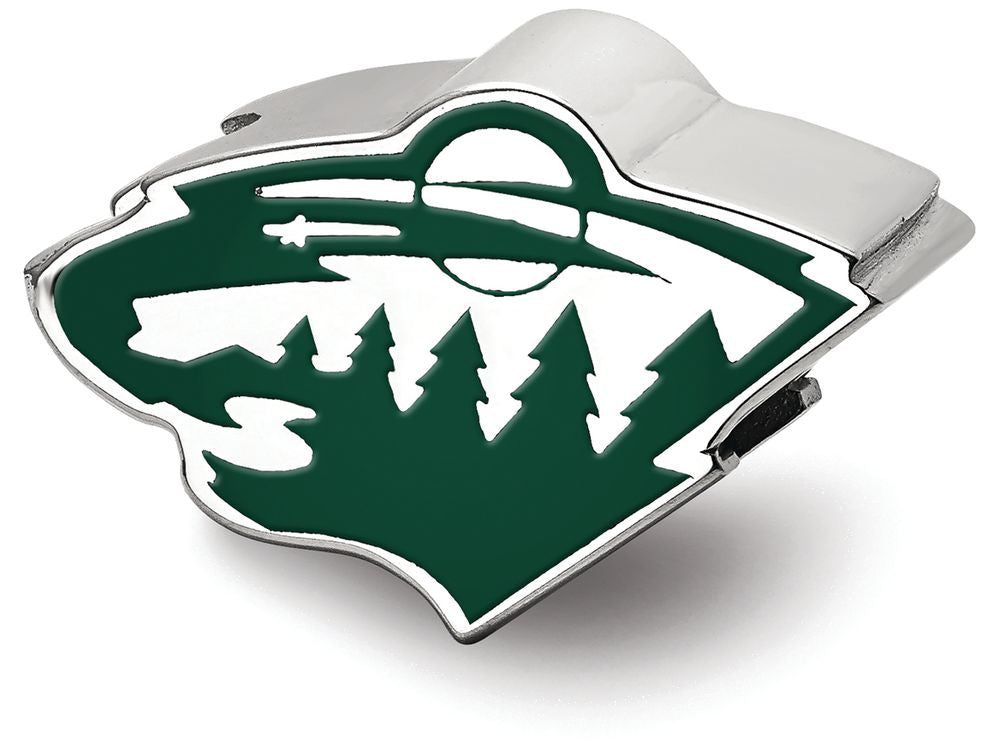 LogoArt Sterling Silver Minnesota Wild Wild Head Enameled Logo Bead Charm