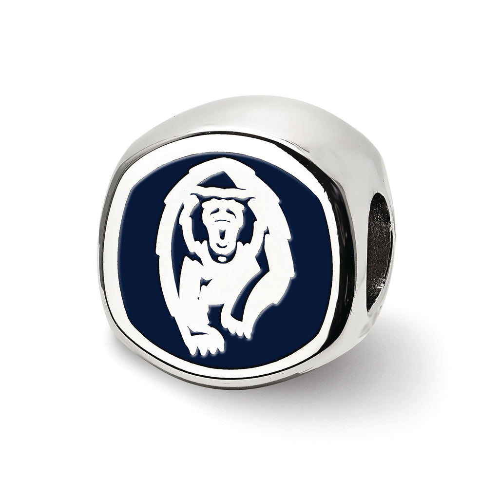 LogoArt Sterling Silver University Of California Berkeley Cal Script Cushion-Cut Double Logo Bead Charm