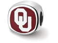 Logoart 925 Sterling Silver University Of Oklahoma Ou Enameled Bead