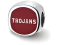 Logoart 925 Sterling Silver Univ. Of Southern California Trojans Head Enameled Bead