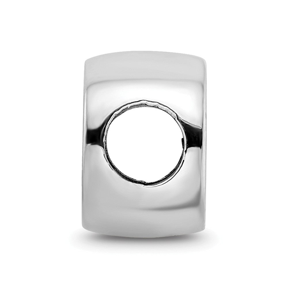 Logoart 925 Sterling Silver Univ Of South Dakota Sd Paw Print 2-sided Enameled Bead
