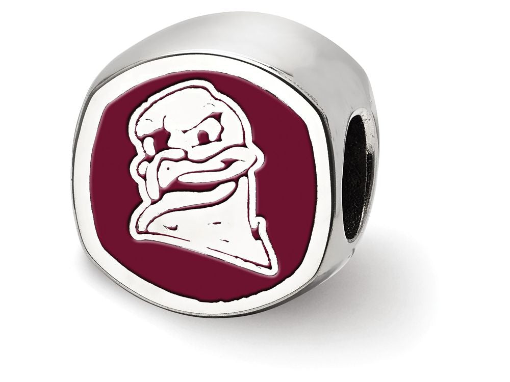 LogoArt Sterling Silver Virginia Tech Vt Cushion-Cut Double Logo Bead Charm