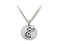 Family Values 925 Sterling Silver Teacher Disc Pendant Necklace - Chain Included