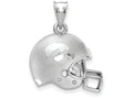 LogoArt Sterling Silver The University Of Iowa Primary Tigerhawk 3D Football Helmet With Logo Pendant Necklace