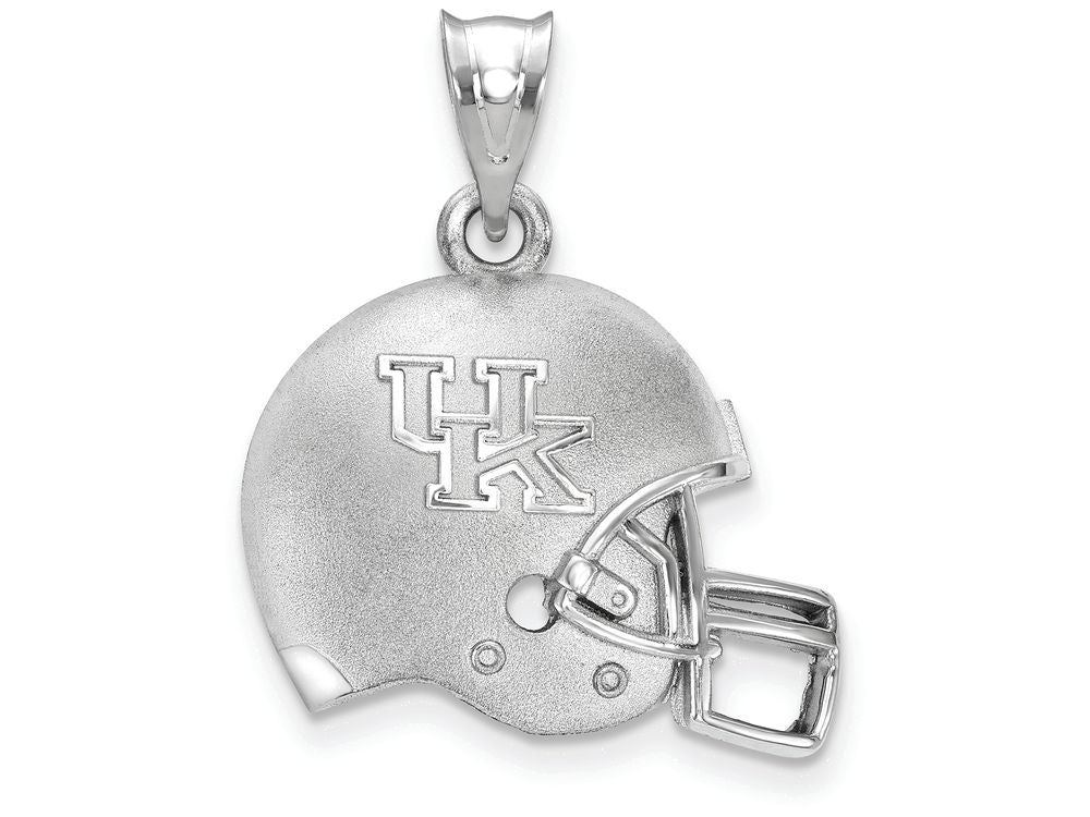 LogoArt Sterling Silver The University Of Kentucky Uk 3D Football Helmet W/ Logo Pendant Necklace