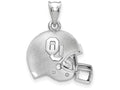 Logoart 925 Sterling Silver University Of Oklahoma Football Helmet Pendant