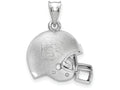 LogoArt Sterling Silver University Of South Carolina c With Gamecock Centered 3D Football Helmet Pendant Necklace