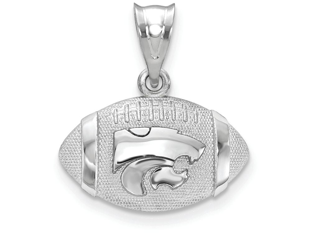 Logoart 925 Sterling Silver Kansas State University Football Pendant