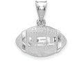 LogoArt Sterling Silver Louisiana State University Lsu Primary 3D Football W/ Logo Pendant Necklace
