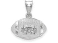 Logoart 925 Sterling Silver Mississippi  State University Football Pendant