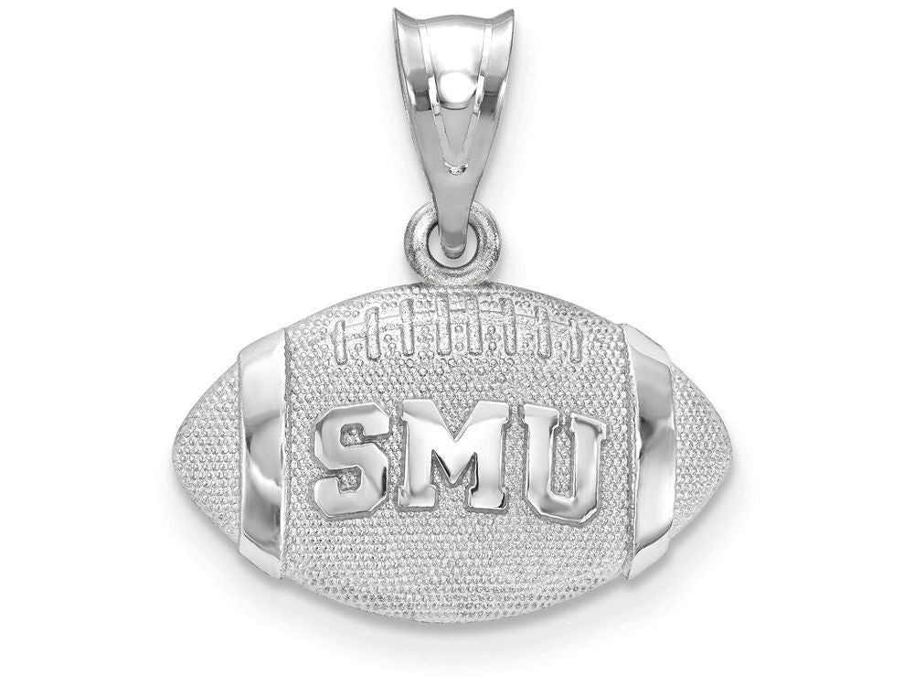 Logoart 925 Sterling Silver Southern Methodist University Football Pendant