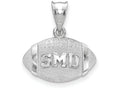 Logoart 925 Sterling Silver Southern Methodist University Football Pendant