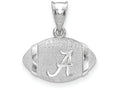 LogoArt Sterling Silver The University Of Alabama Script Alabama A 3D Football W/ Logo Pendant Necklace