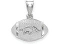 Logoart 925 Sterling Silver University Of Arkansas Football Pendant