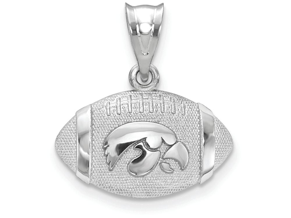 Logoart 925 Sterling Silver The University Of Iowa Football Pendant