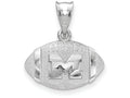 Logoart 925 Sterling Silver University Of Michigan Football Pendant