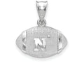 Logoart 925 Sterling Silver University Of Nebraska Football Pendant