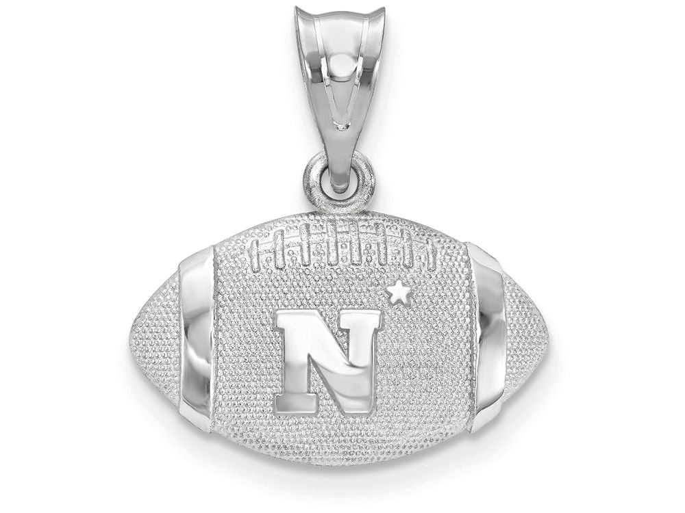 Logoart 925 Sterling Silver United States Naval Academy Football Pendant