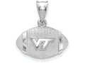 Logoart 925 Sterling Silver Virginia Tech Football Pendant
