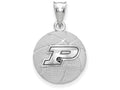 Logoart 925 Sterling Silver Purdue University Basketball Pendant