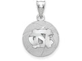 Logoart 925 Sterling Silver The University Of North Carolina Basketball Pendant