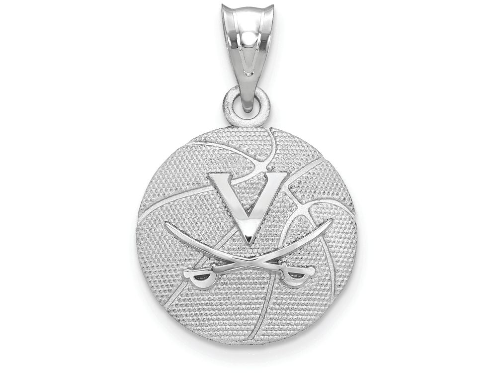 Logoart 925 Sterling Silver University Of Virginia Basketball Pendant