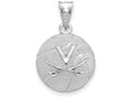 Logoart 925 Sterling Silver University Of Virginia Basketball Pendant