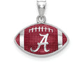 Logoart 925 Sterling Silver The University Of Alabama Enameled Football Pendant