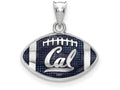Logoart 925 Sterling Silver Univ. Of California Berkeley Enameled Football Pendant