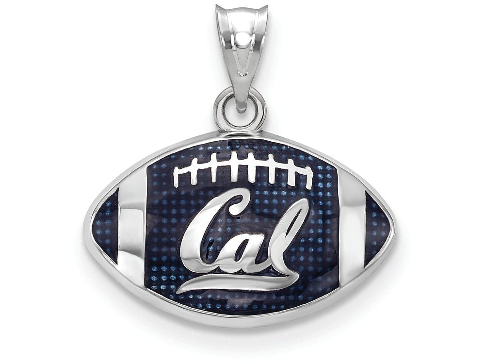 Logoart 925 Sterling Silver Univ. Of California Berkeley Enameled Football Pendant