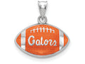 Logoart 925 Sterling Silver Univ. Of Florida Gators Enameled Football Pendant
