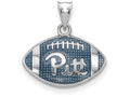 Logoart 925 Sterling Silver Univ. Of Pittsburgh Enameled Football Pendant