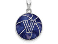 Logoart 925 Sterling Silver Villanova University Enameled Basketball Pendant