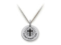 Stellar White 925 Sterling Silver Confirmation Disc Pendant Necklace - Chain Included