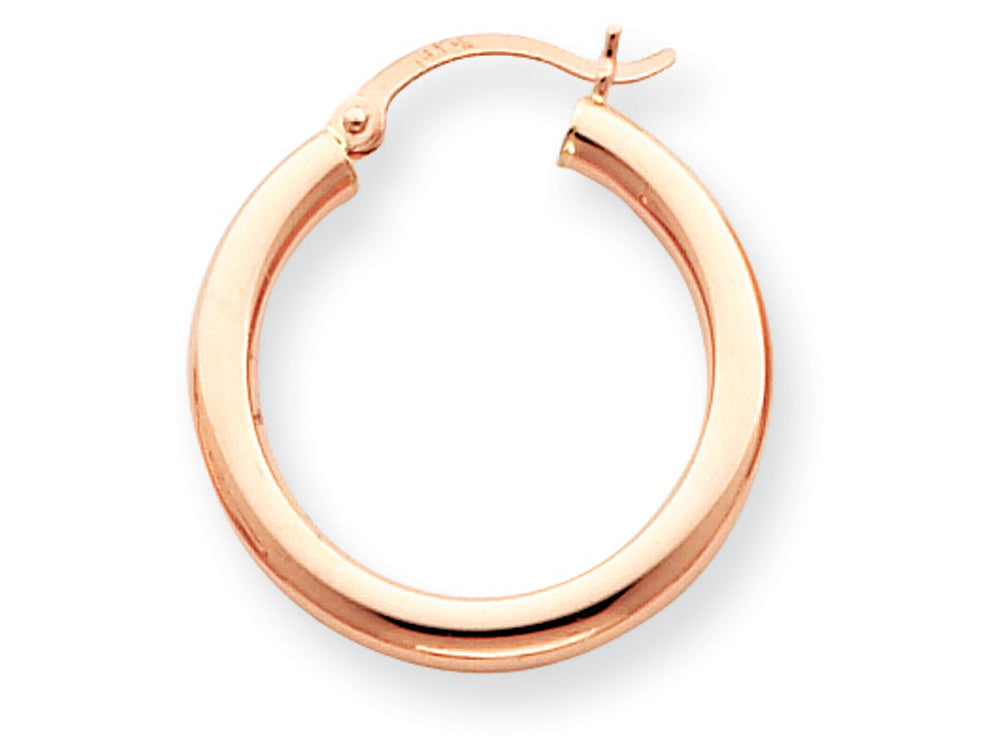 FJC Finejewelers 14k Rose Gold 3mm Hoop Earrings