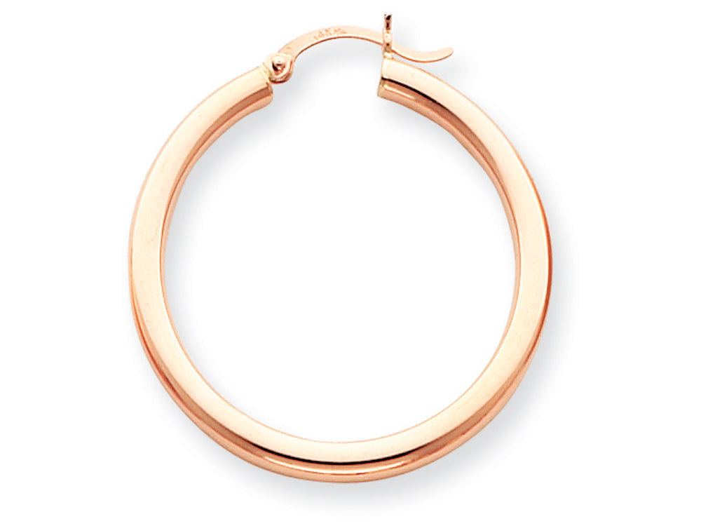 FJC Finejewelers 14k Rose Gold 3mm Hoop Earrings